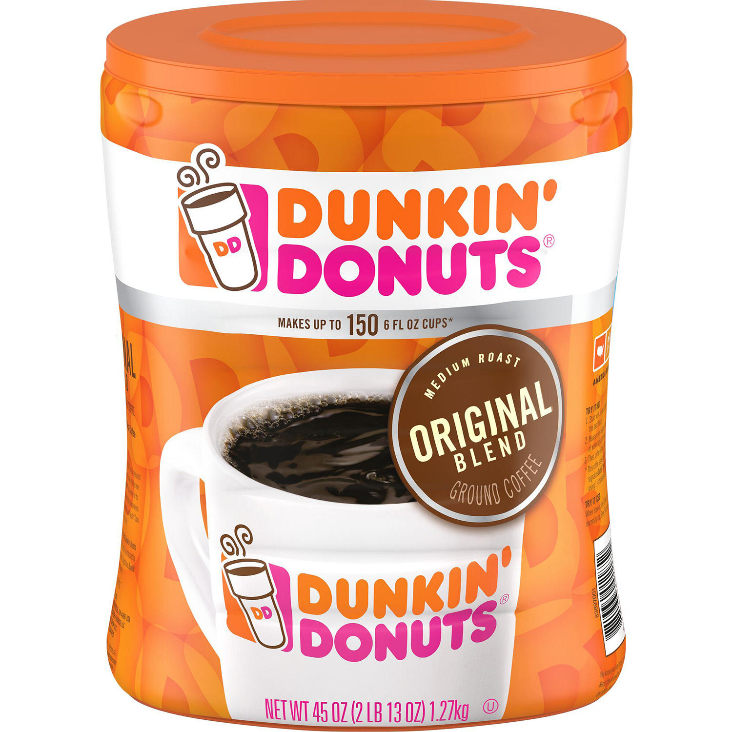 (image for) Dunkin' Donuts Original Blend Ground Coffee Medium Roast (45 oz)
